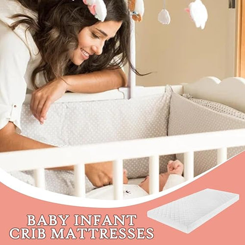 Baby Crib Mattress - Next2Me, Tutti Bambini,	SnuzPod, Extra Thick, Super Soft, Anti-Allergy, Waterproof with Removable Washable Cover - Available in All Sizes - Made in UK