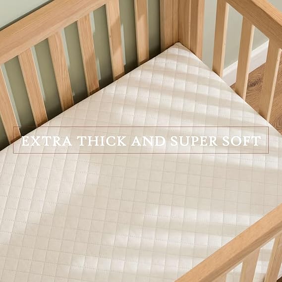 Baby Infant Crib Mattresses Breathable Extra Thick Super Soft Baby Toddler Cot Mattress Anti Allergy Waterproof With Removable Washable Cover Made In UK - 87 x 44 x 5 cm