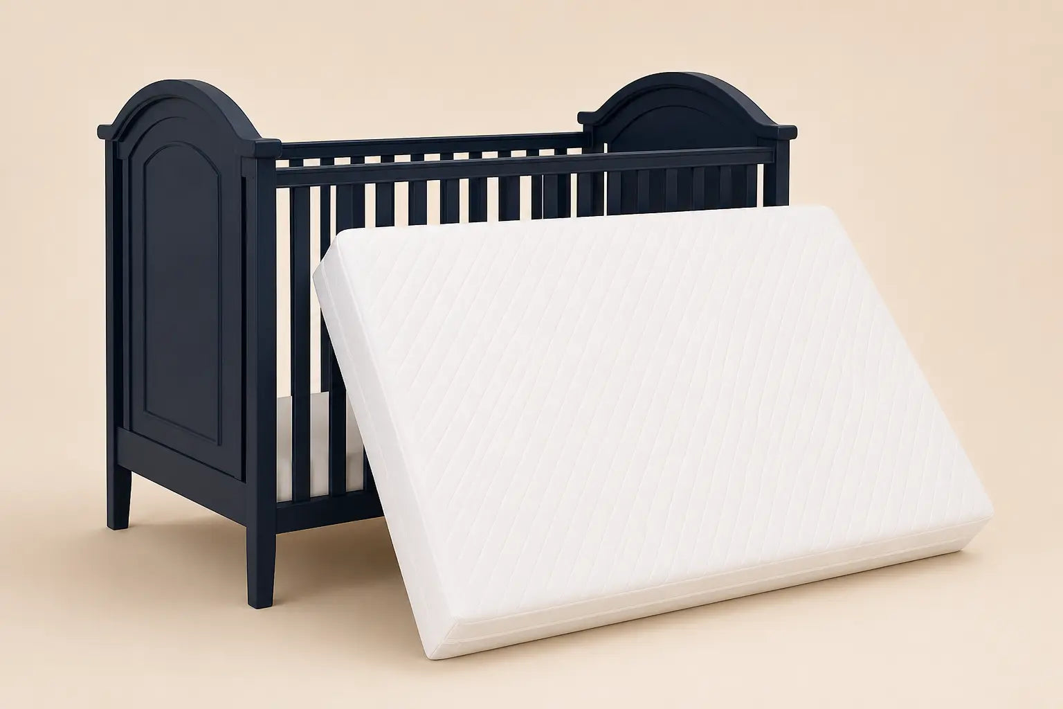 Baby Travel Cot Bed Mattress - Extra Thick, Double Sided, Removable Washable Zip Cover - Available in All Sizes