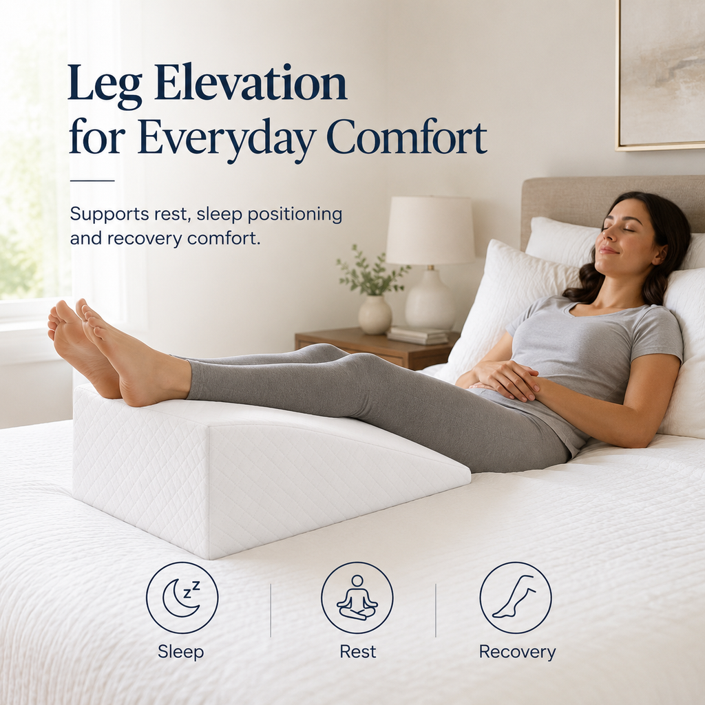 RAINBOW Adult Leg Elevation Wedge Pillow – High-Density Foam Support Pillow with Removable Washable Cover for Sleep, Rest & Recovery Comfort