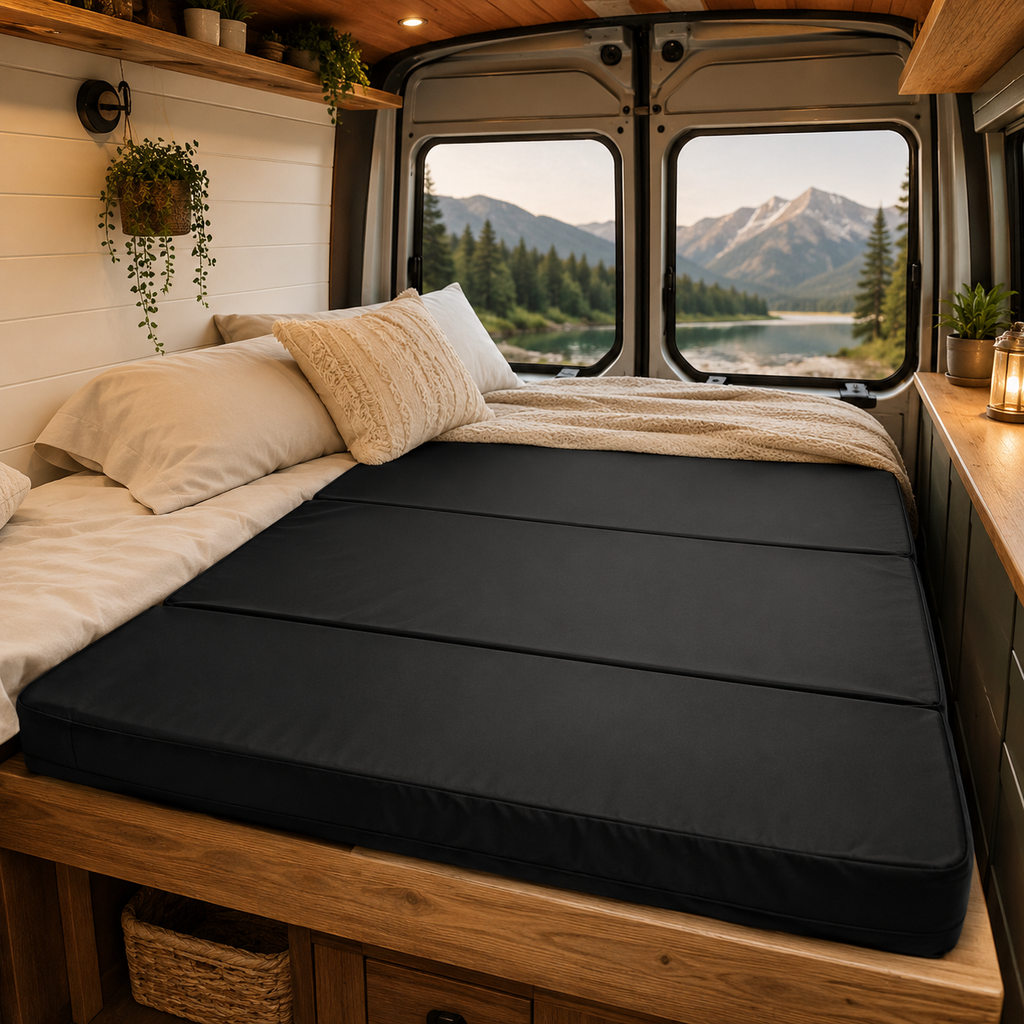 Camping Campervan & Motorhome Bed Mattress Topper for VW T4, T5, T6 and Mercedes Vans