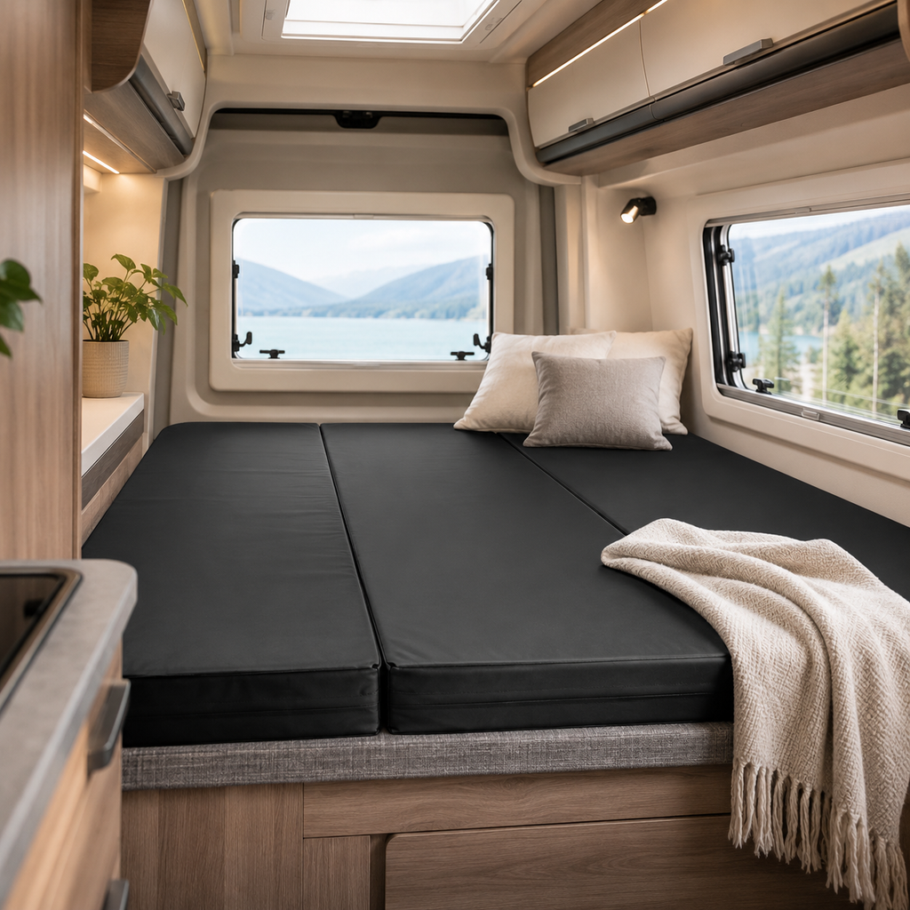 Camping Campervan & Motorhome Bed Mattress Topper for VW T4, T5, T6 and Mercedes Vans