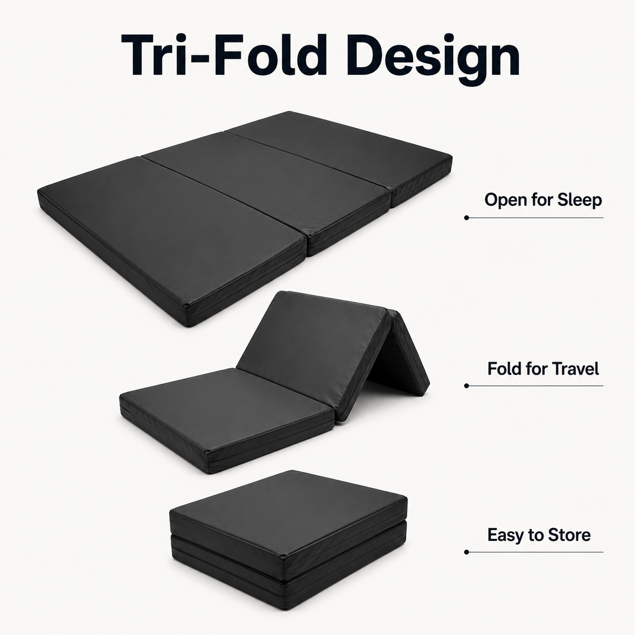 Camping Campervan & Motorhome Bed Mattress Topper for VW T4, T5, T6 and Mercedes Vans