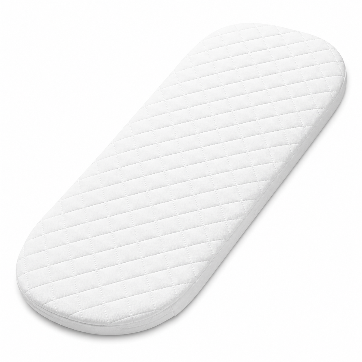 Baby Moses Basket Mattress, Quilted Hypoallergenic Baby Mattress with Breathable Fabric, Easy Clean Cover, Soft Supportive Mattress for Most Standard Moses Basket