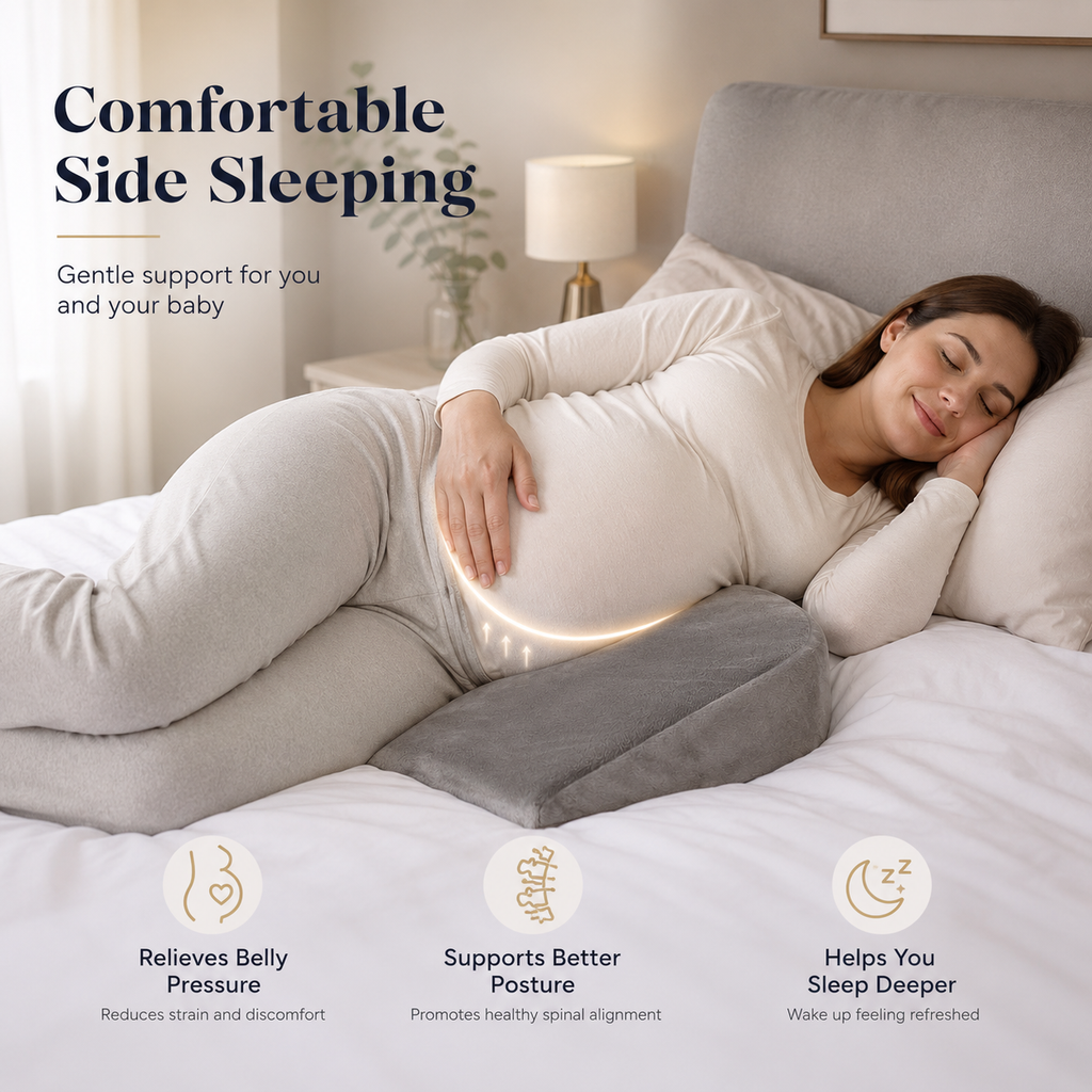RAINBOW Pregnancy Wedge Pillow for Sleeping – Maternity Support Cushion for Belly, Back, Legs & Hips with Soft Velvet Cover