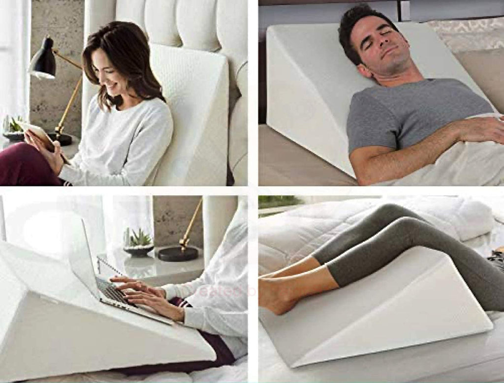 RAINBOW Adult Leg Elevation Wedge Pillow – High-Density Foam Support Pillow with Removable Washable Cover for Sleep, Rest & Recovery Comfort