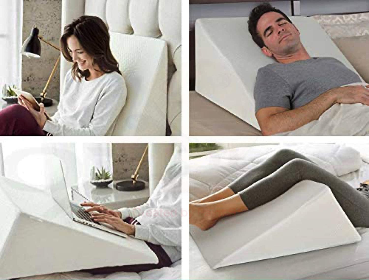 RAINBOW Adult Leg Elevation Wedge Pillow – High-Density Foam Support Pillow with Removable Washable Cover for Sleep, Rest & Recovery Comfort